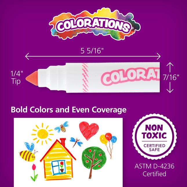 Colorations® Washable Chubby Markers - Set of 8