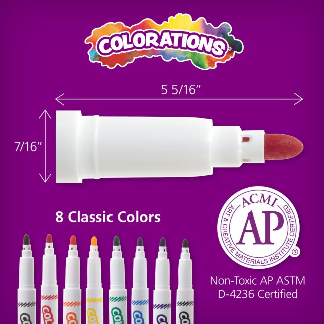 Colorations® Washable Classic Markers Classroom Value Pack Set of 200