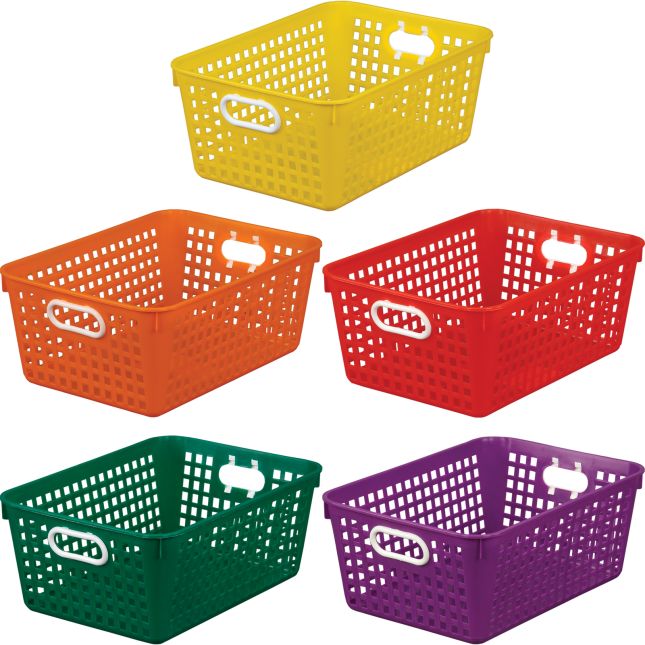 Large Baskets – 5 Group Colors – Set Of 5