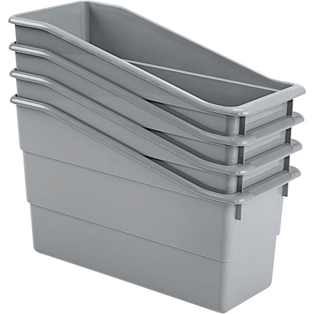 Single-Color Plastic Storage Bins  Set Of 4