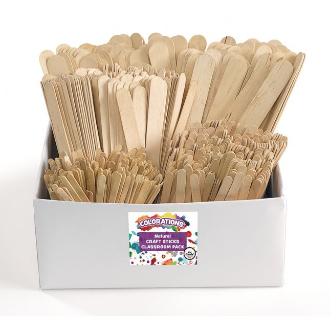 Colorations® Natural Craft Stick Classroom Pack - 1,200