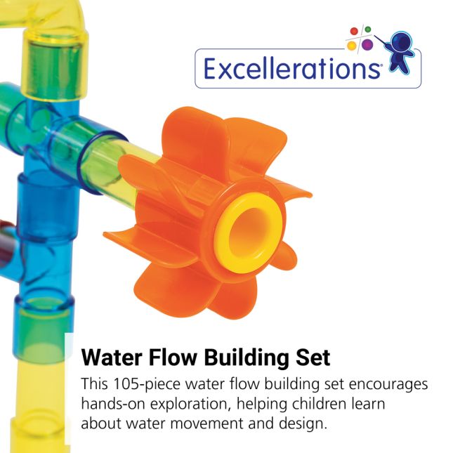 Excellerations® Water Flow and Play Building Set - 105 Pieces