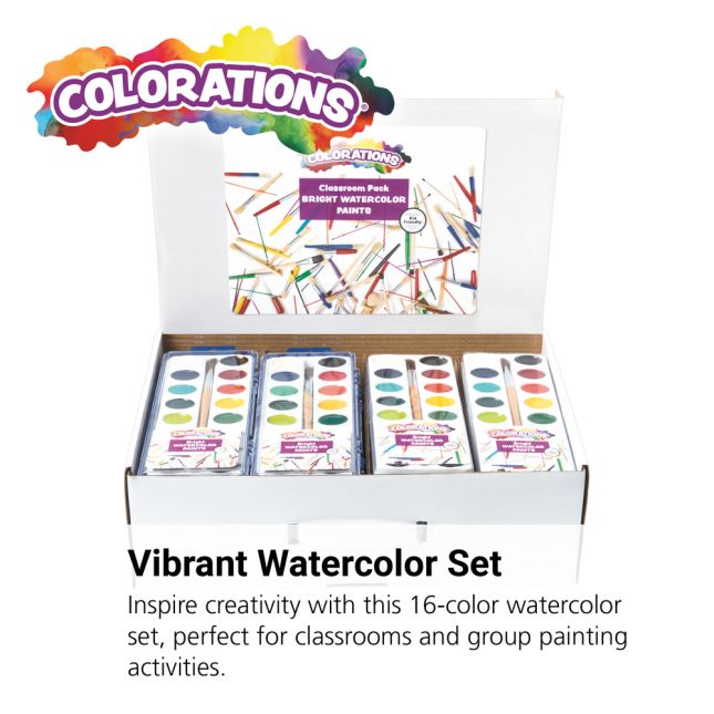 Colorations® 16 Color Watercolor Classroom Pack - Set of 40