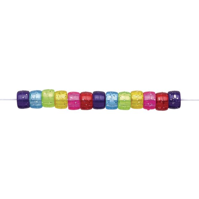 Colorations® Glitter Pony Beads - 1 lb._2