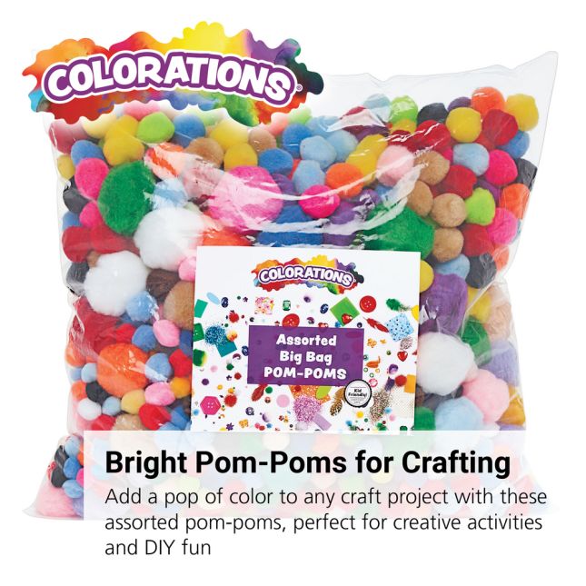 Colorations® Big Bag of Pom-Poms - 1 lb. Value Pack