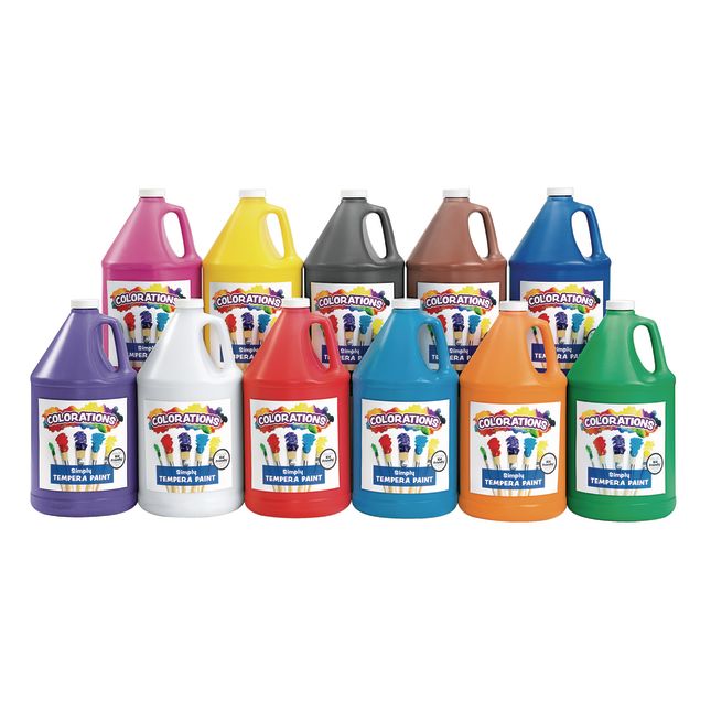 Colorations Simply Washable Tempera Paints, Cool Colors, 16 oz. - Set of 4