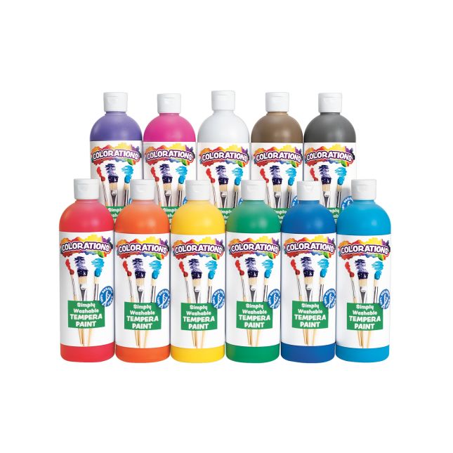 Colorations® Simply Washable Tempera Paint - Set of 11 Colors