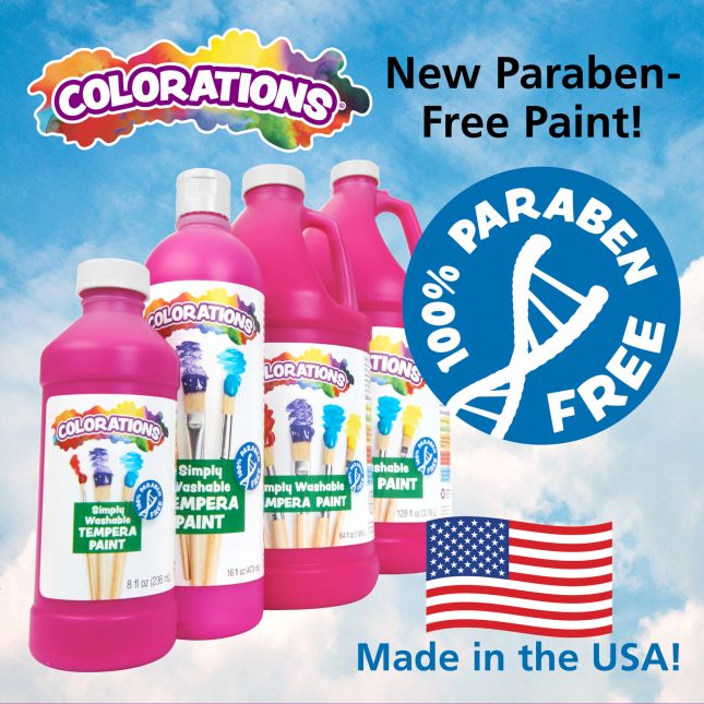 Colorations® Paraben-Free Simply Washable Tempera Paint - Set of 11 Colors