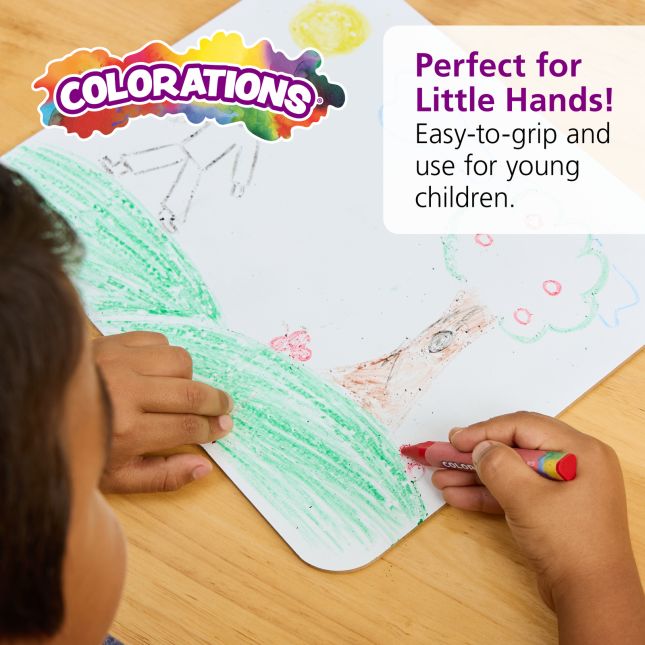 Colorations® Non-Roll Dry-Erase Crayon Classroom Value Pack - Set of 96