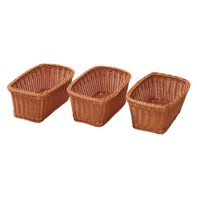 Environments® Wicker-Look Plastic Trays - Set of 3