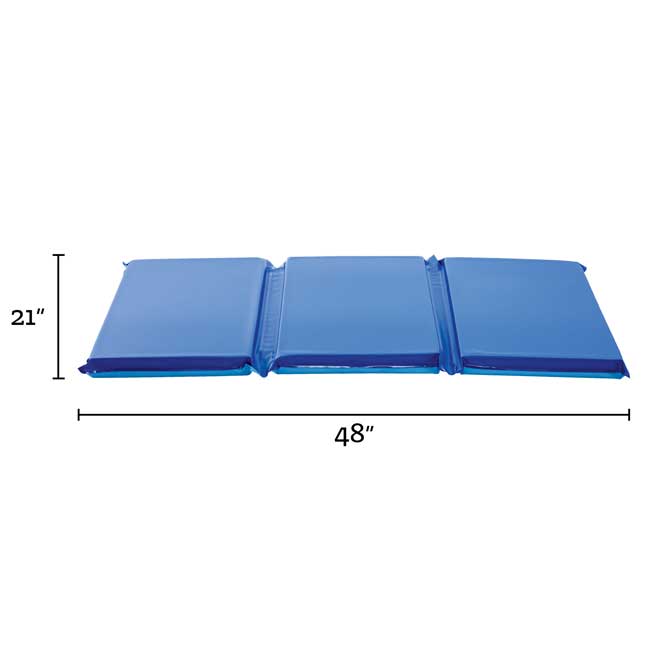 MyPerfectClassroom™ 2" Germfree Two-Tone Blue Rest Mats - Set of 6