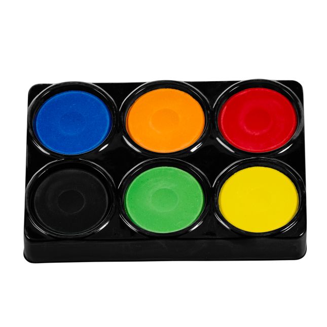 Colorations® 6 Bold Color Tempera Paint Cakes in Tray