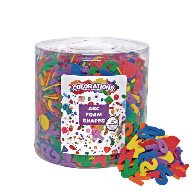 Colorations® ABC Foam Shapes in a Bucket - 1/2 lb.