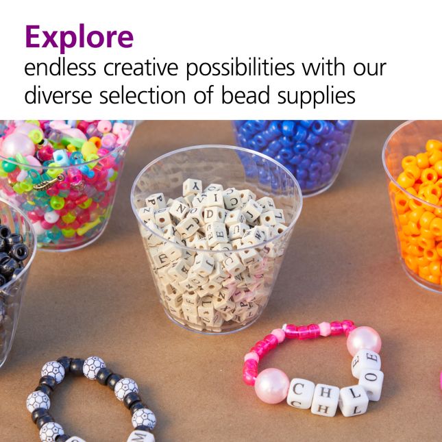 Colorations® Glitter Pony Beads - 1 lb.