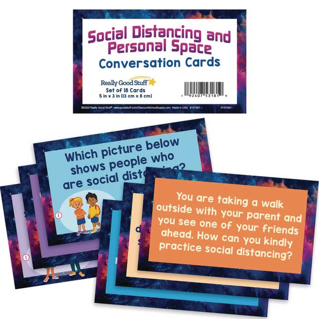 Social Distancing and Personal Space Conversation Cards - 18 cards_0