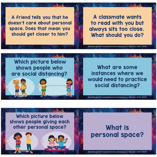 Social Distancing and Personal Space Conversation Cards - 18 cards_1
