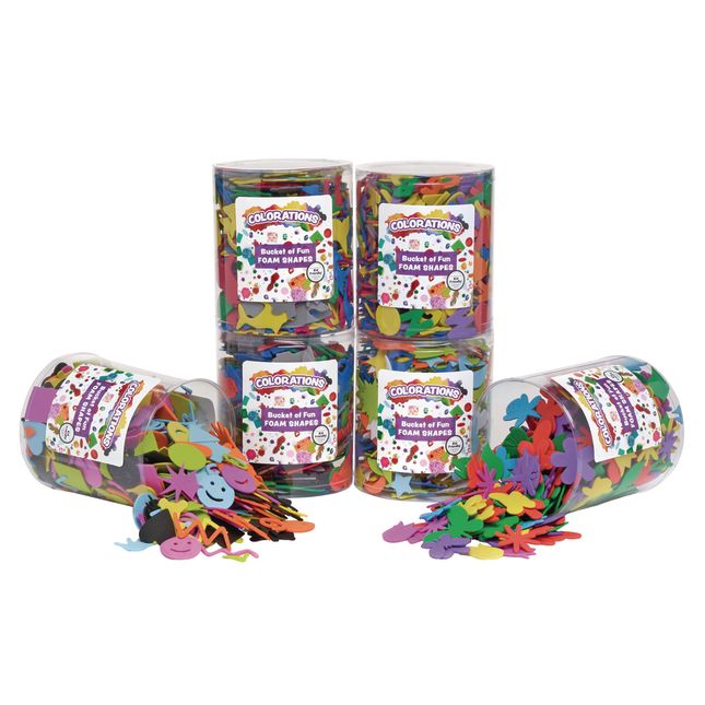 Colorations® Buckets of Fun Foam Shapes - Set of 6