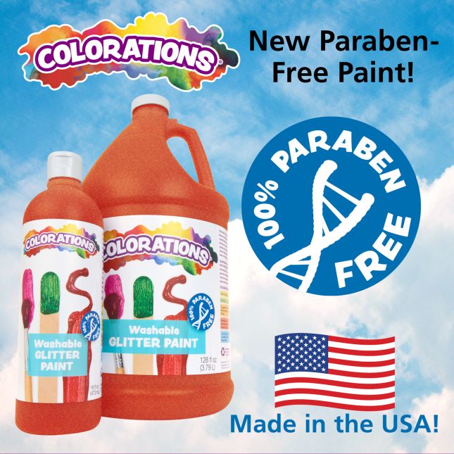 Colorations® Paraben-Free Washable Glitter Paints, 16 oz. - Set of 11