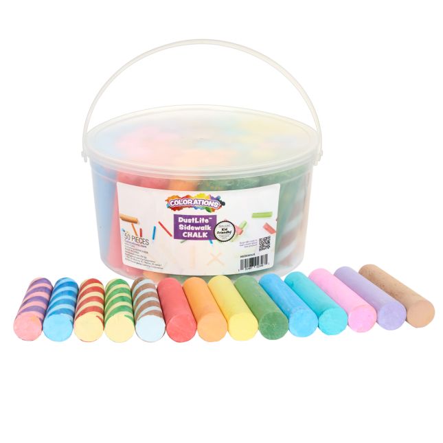 Colorations® Washable Sidewalk Chalk - 50 Pieces