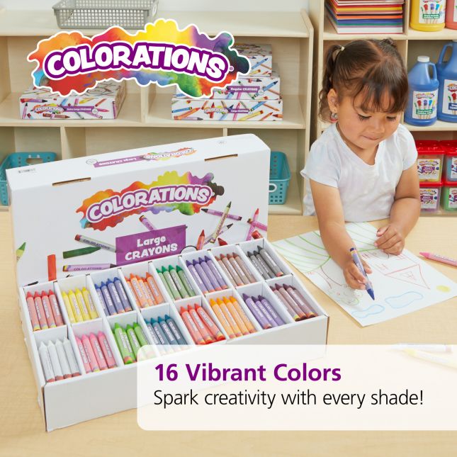 Colorations® Regular Size Triangular Crayons Value Pack - Set of 208