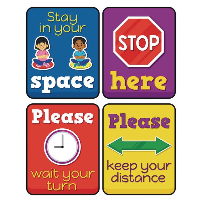 Really Good Stuff® EZ Stick Safety First Floor and Wall Decals - 16 die cut decals