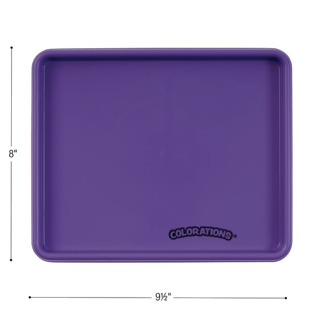 Plastic Trays - Set Of 6 - Primary Colors