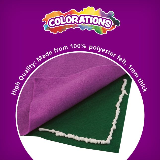 Colorations® Colored Felt, 9" x 12" - 50 Sheets