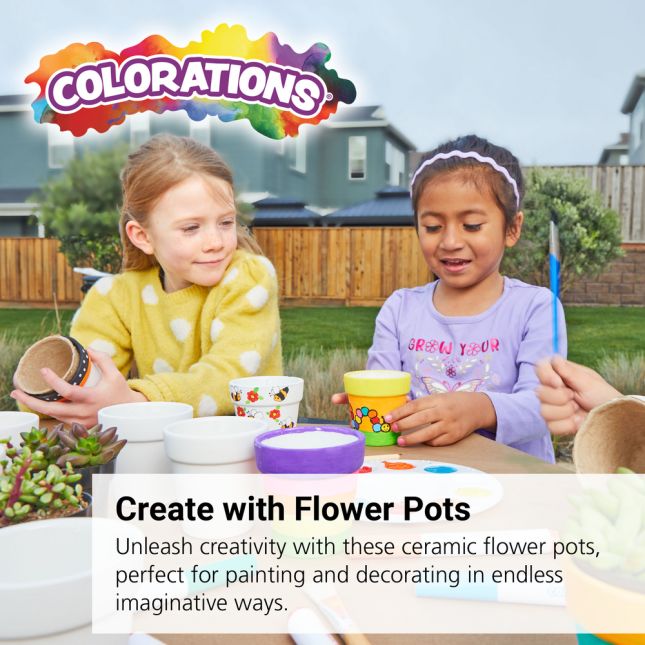 Colorations® Ceramic Flowerpots - Set of 12