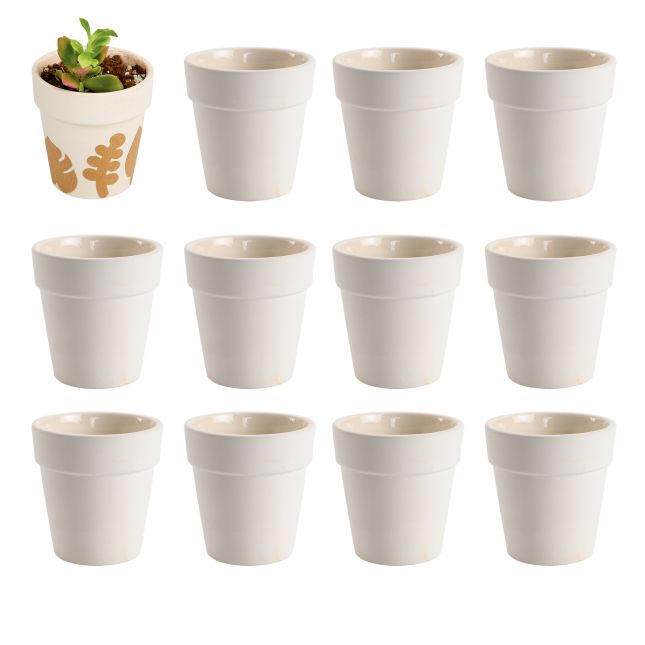 Colorations® Ceramic Flowerpots - Set of 12