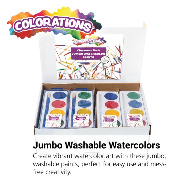 Colorations® 4 Jumbo Best Value Washable Watercolors