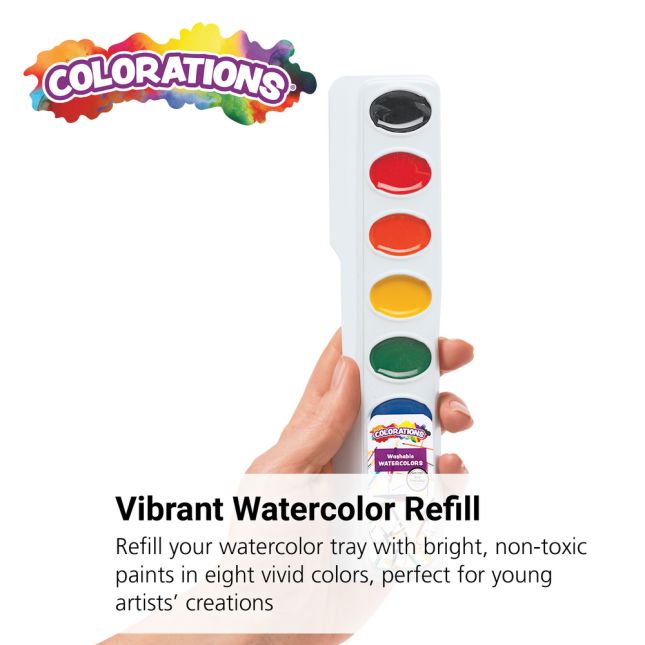 Colorations® Regular Best Value Watercolor Single Refill, 8 Colors