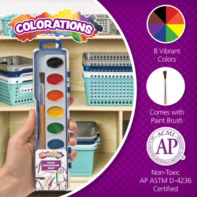 Colorations® Washable Watercolors 8 Color Palette_1