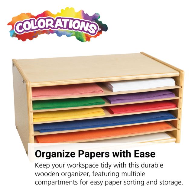 Colorations® Wooden Organizer for Paper Storage