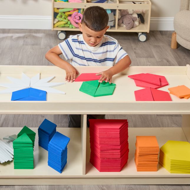 Excellerations® Giant Foam Pattern Blocks - 149 Pieces