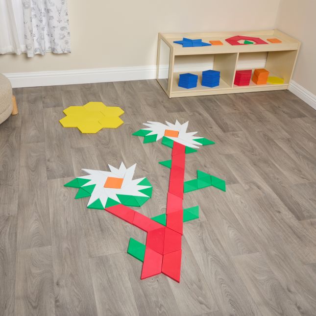 Excellerations® Giant Foam Pattern Blocks - 149 Pieces