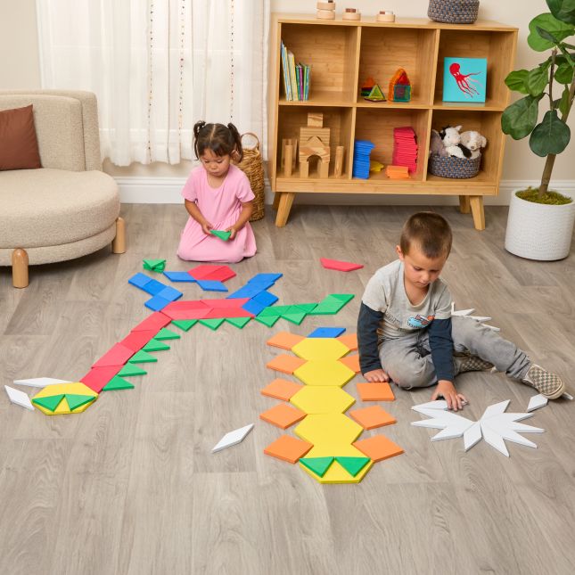 Excellerations® Giant Foam Pattern Blocks - 149 Pieces