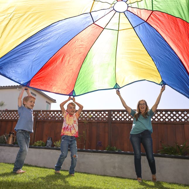 Excellerations® Brawny Tough Rainbow Parachute - 12'Dia.