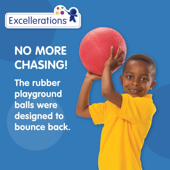 Excellerations® Premium Rubber Playground Balls - Set of 6