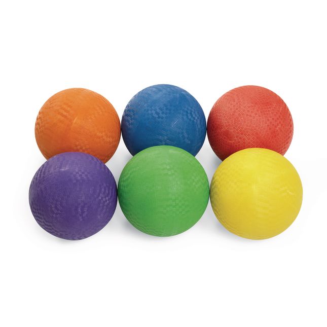 Excellerations® Premium Rubber Playground Balls - Set of 6