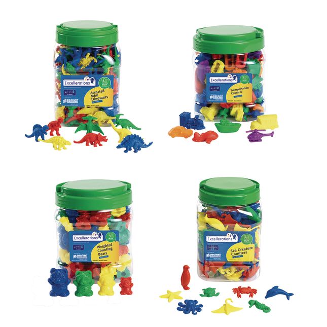 Excellerations® Math Manipulatives - 4 Different Sets, 424