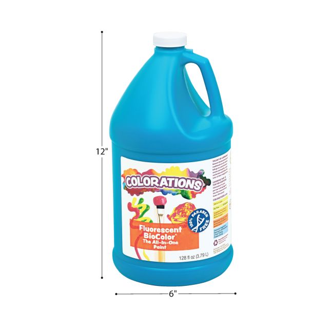 Colorations® Paraben-Free Fluorescent BioColor® Paint- Neon Red, 1 Gallon