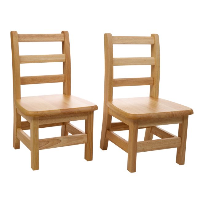 10&#034; Assembled KYDZLadderback Chairs - Set of 2