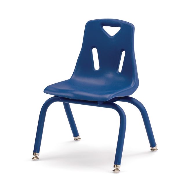 10"H Chair with matching legs - Blue - 1 chair