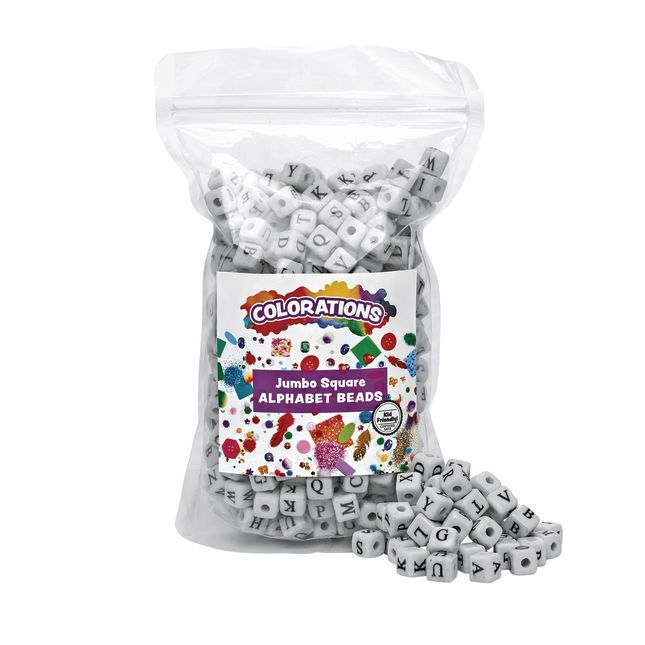 Colorations® Jumbo Alphabet Beads - 260 Pieces