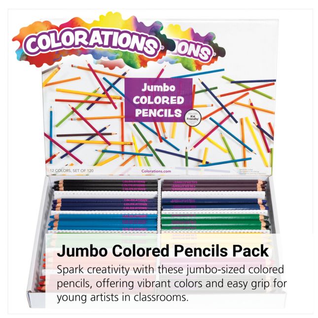 Colorations® Jumbo Size Colored Pencils Value Pack - Set of 120_1