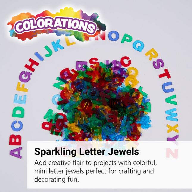 Colorations® Mini Letter Jewels - 8 of each letter, Total of 208 Pieces_1