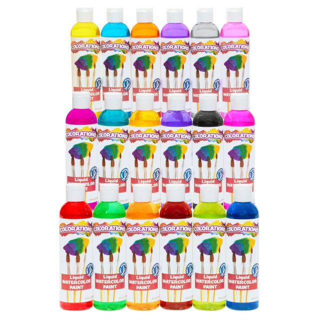 Colorations® Liquid Watercolor Paints, 8 oz. - Set