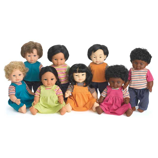 Discount School Supply® 16&#034; Multicultural Toddler Dolls -