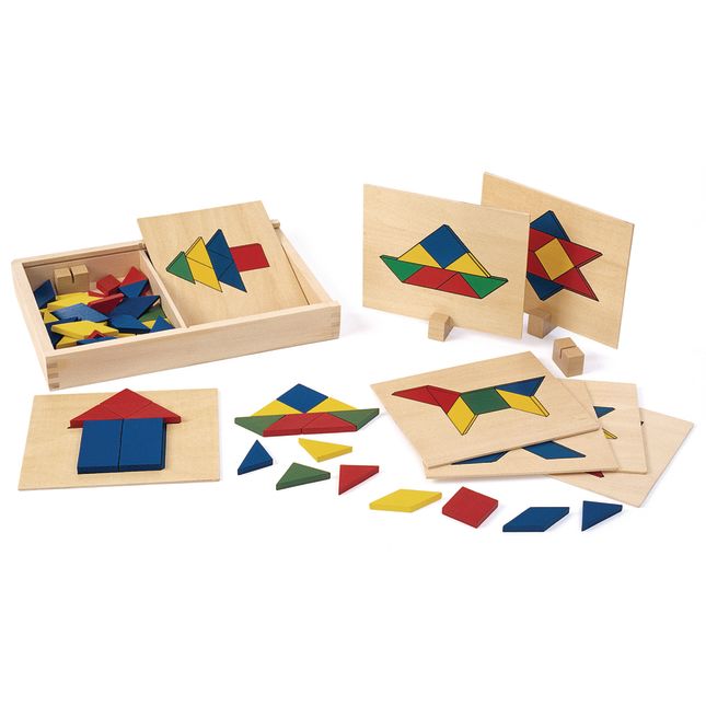 Excellerations® Wooden Pattern Blocks and Board Set -