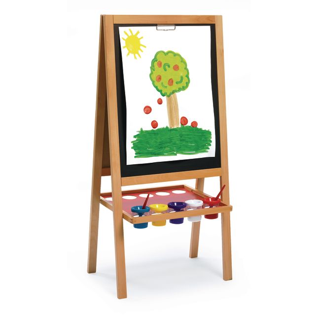 Portable Desktop Tabletop easel for kids, 2 Sided Dry Erase Chalkboard &  White Board, Dry Erase Easel for Kids, Art Easel set for Toddler & Kids 3 4  5